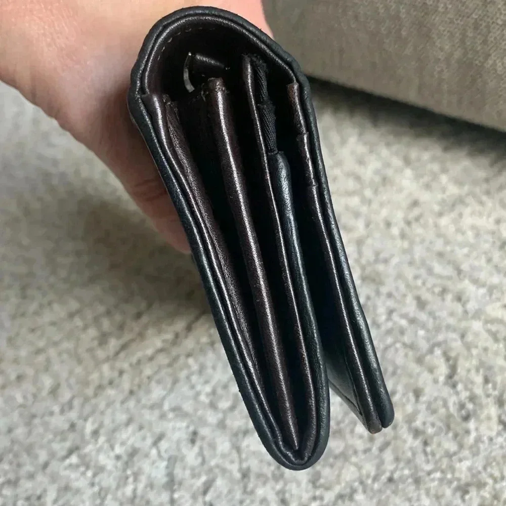 Kate Spade black nylon and leather wallet